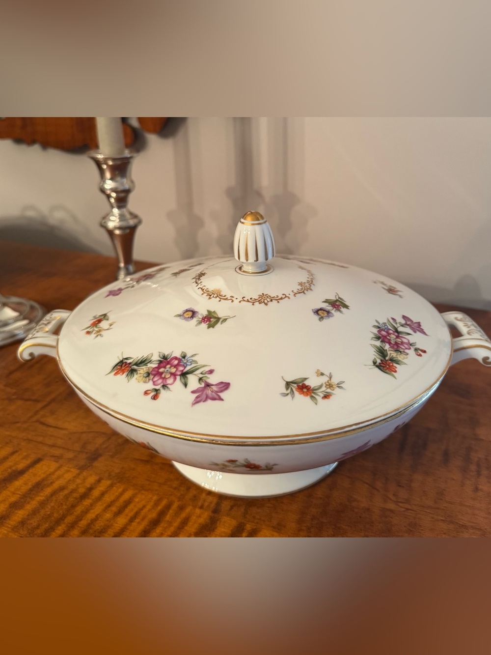 Vintage Harmony House Dresdania China.  Covered Dish.